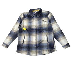 Ski-Doo Women's Lifestyle Plaid Overshirt Ivory Size XL Button Up 4548051297 NWT